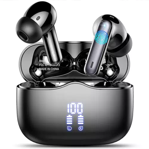 Cuffie Bluetooth Stereo HiFi con Cancellazione Rumore e Display LED