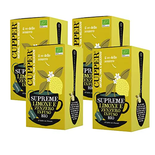 CUPPER Infuso Biologico Limone e Zenzero - Tisana Digestiva ed Energizzante