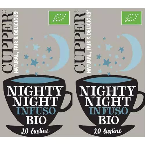Infuso Biologico Nighty Night con Cannella, Camomilla e Melissa - 40 Bustine