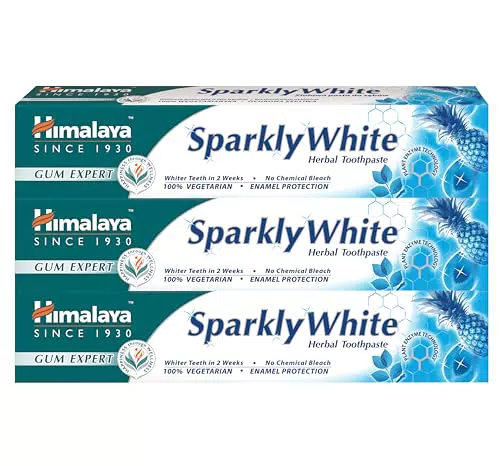 Dentifricio Himalaya Herbals Sparkly White - Rimozione Placca Avanzata e 100% Vegano