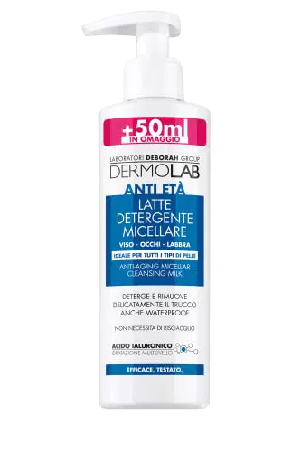Dermolab Latte Detergente Micellare Antietà Viso - Effetto Idratante e Levigante