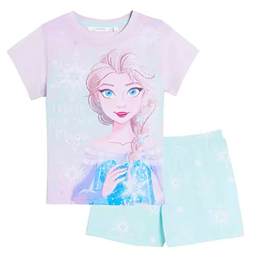 Disney Pigiama Corto Frozen per Ragazze Bambini Elsa
