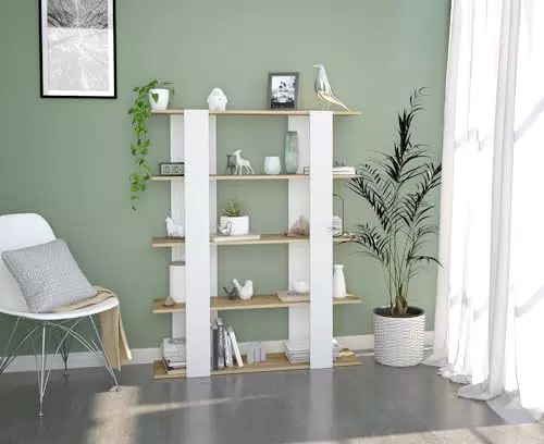 Libreria Watervliet a 5 Ripiani, Mobile portalibri - Dmora