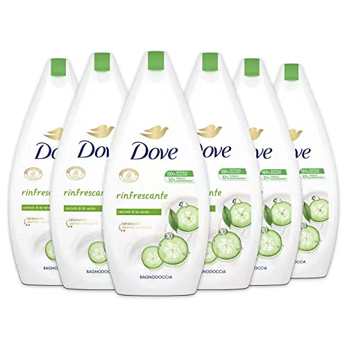 Dove Bagnodoccia Rinfrescante con Cetriolo e Tè Verde - 6 Pezzi