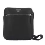 Emporio Armani Borsello Tracolla con Zip e Logo - Nero
