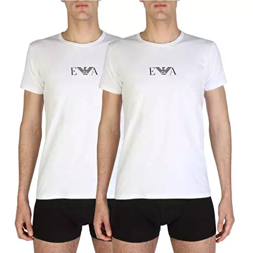 Emporio Armani Essential Monogram 2-pack T-shirt With Crew Neck