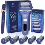 Kit Pedicure Elettrico Essy Professionale: Lima per Piedi e Talloni, Raspa Esfoliante per Duroni con 5 Rulli Ricambio