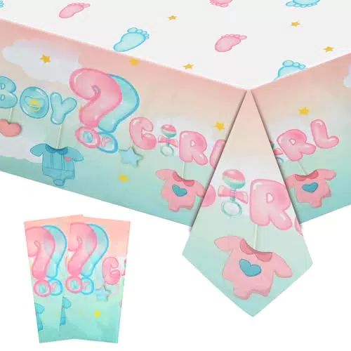 Tovaglie per Gender Reveal Party: Tovaglia Usa e Getta Impermeabile per Feste di Compleanno e Baby Shower
