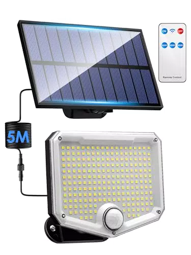 Faretto Led Solare da Esterno con Sensore di Movimento IP65