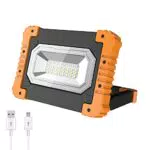 NATPOW Faro LED Ricaricabile con Cavo USB, Luci da Lavoro Portatile per Cantieri e Garage