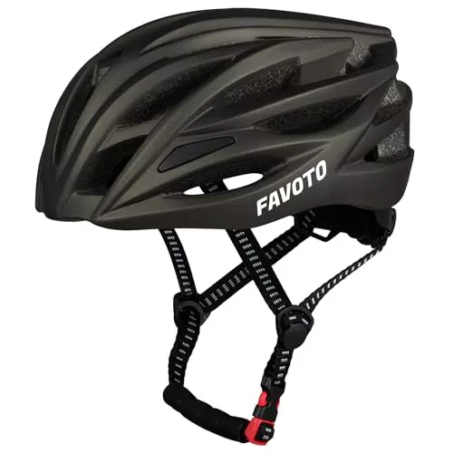 Casco Bici Favoto Certificato CE per Ciclismo Leggero - Taglia Regolabile 54-62cm