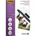 Fellowes Pouches Lucide Formato Foto, 80 Micron, 10x15 cm