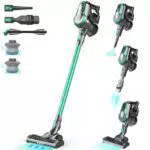 FixtFixer Aspirapolvere Senza Fili Potente 25000Pa/250W - Scopa Elettrica Ricaricabile con LED