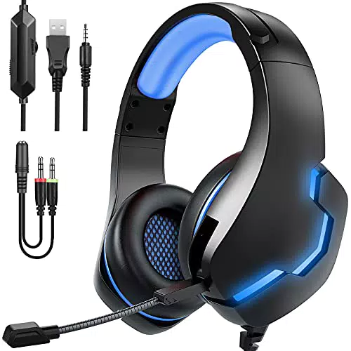 Cuffie Gaming GAMURRY per PS4 con Microfono e Luce LED
