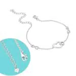 Bracciale Infinito Zirconi George Smith: Gioielli Placcati Argento con Cuore Infinito