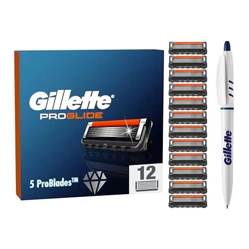 Gillette Fusion 5 ProGlide - Lamette da Barba con Tecnologia Flexball e Penna Inclusa