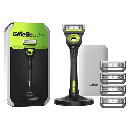 Gillette LABS Rasoio Uomo con 5 Lamette da Barba e Base Magnetica