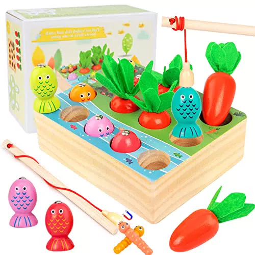 Giochi Montessori 2 anni: Puzzle in Legno Educativo Magnetico