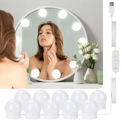 Luci per Specchio GLUROO Hollywood a LED per Trucco da Toeletta
