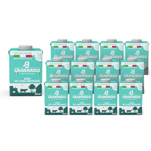 Granarolo Latte Intero UHT da Latte Crudo per l'Alta Qualità - Confezione da 500 ml