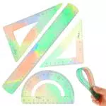 Set di righelli flessibili in plastica colorata - Ideale per scuola e ufficio