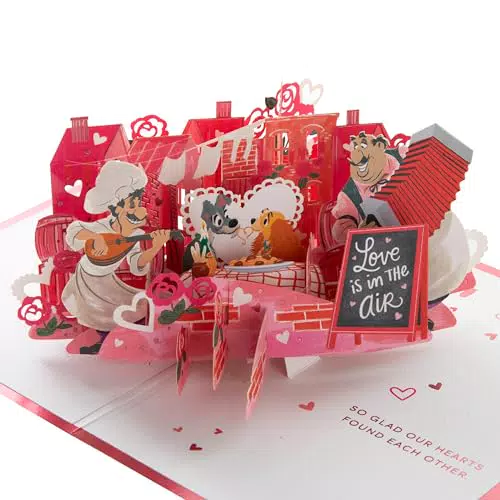 Hallmark Paper Wonder - Biglietto di San Valentino Lady e il Vagabondo Disney 3D