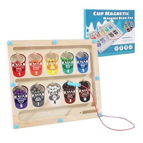 HAOYULUO Labirinto Magnetico Montessori in Legno per Bambini