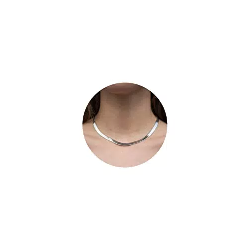 Collana a catena di serpente placcata oro/argento 14K per donne - Gioielli Hipwope