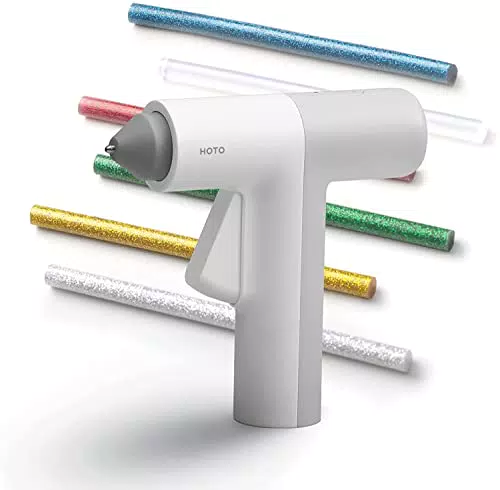 Pistola per Colla a Caldo Senza Fili HOTO, Calore Veloce USB Ricaricabile