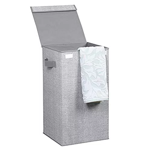 iDesign Cesto Portabiancheria con Coperchio e Manici in Polipropilene