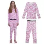 INNERSY Completo Termico Ragazza Abbigliamento Intimo Caldo Pigiama Invernale Maglia Termica Sci