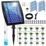 Kit di Irrigazione Automatica a Energia Solare per Giardino con Tubo 20M