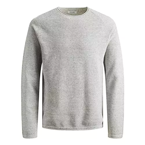 Jack & Jones Jjehill Knit Crew Neck Noos Felpa, Navy Blazer