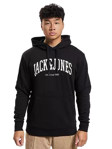Jack & Jones Felpa con Cappuccio Jjejosh Sweat Hood - Nero