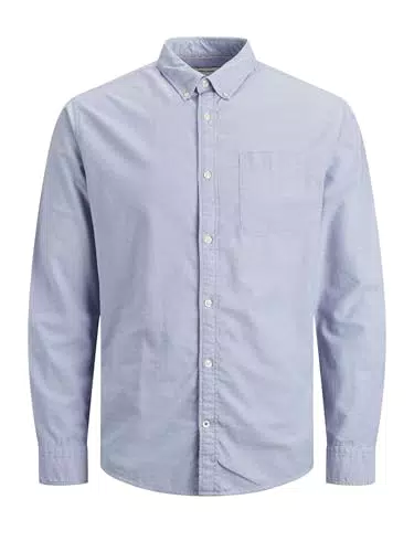 Jack & Jones Camicia a Maniche Lunghe in Blu Cashmere