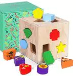 Giochi Montessori in Legno per Bambini - Cubi di Forme e Attività Educativi
