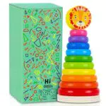 Gioco Torre degli Anelli in Legno Montessori per Bambini: Regalo Educativo di Natale