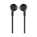 JBL T205 Auricolari con Microfono e Cavo Piatto - Nero, Jack 3,5 mm
