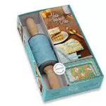 Rouleau à pâtisserie con Plaque en Silicone Amovible e Emporte-pièce - Jolis Biscuits de Fête