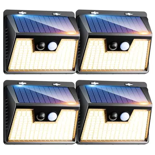 kolpop Luce Solare LED Esterno Faretti Solari a Led da Esterno con Sensore di Movimento