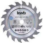 Lama per seghe circolari KWB CleanCut media, legno/legno duro, 127 x 12,7 mm, 18 denti Z-18