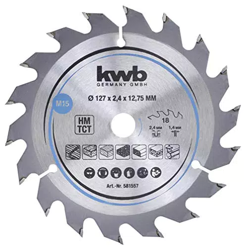 Lama per seghe circolari KWB CleanCut media, legno/legno duro, 127 x 12,7 mm, 18 denti Z-18