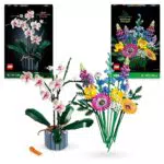 LEGO Icons Bundle Botanico: Bouquet Fiori Selvatici e Orchidea, Set Collezione Botanica - Artigianato Fai da Te