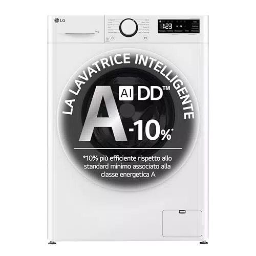 LG AI DD F2R3S09AIDD Lavatrice Slim a Carica Frontale 9kg Serie R3