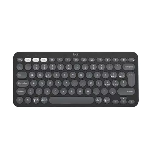 Tastiera Bluetooth Logitech Pebble Keys 2 K380s con tasti di scelta rapida personalizzabili - Compatibile con Windows, macOS, iPadOS, Android, ChromeOS
