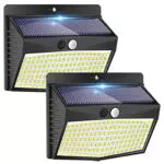Faretto Solare a LED da Esterno con Sensore di Movimento - Illuminazione per Giardino IP65 Impermeabile