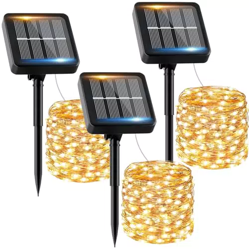 Luci Solari da Giardino Decorative con 120 LED e 8 Modalità