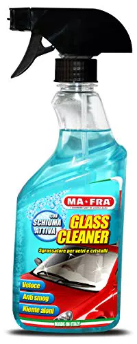Ma-Fra Glass Cleaner Sgrassatore per Vetri e Cristalli - Migliora Visibilità Guida - Elimina Ditate Smog - 500 ml