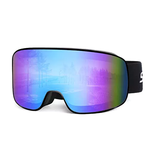 Maschera da Sci Protezione UV400 Antiappannamento - Ideale per Snowboard e Sci - Unisex