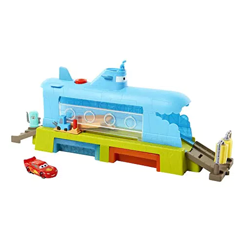 Mattel Disney Pixar Cars Autolavaggio Balena-Sottomarino Playset con Veicolo, Giocattolo per Bambini 4+ Anni